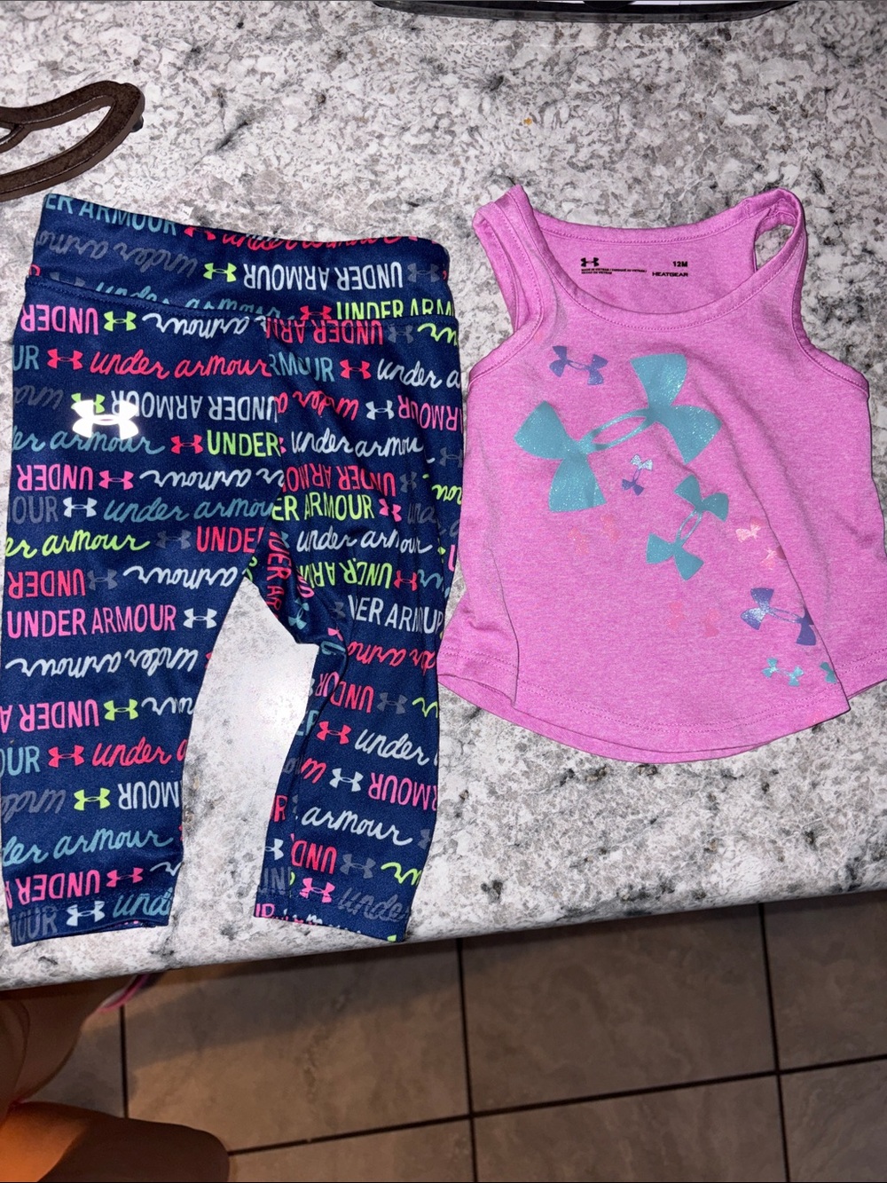 Under Armour tank top and leggings 12 months